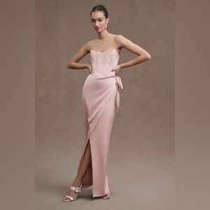 V. Chapman Pink Strapless Maxi Dress (Dusty Rose)